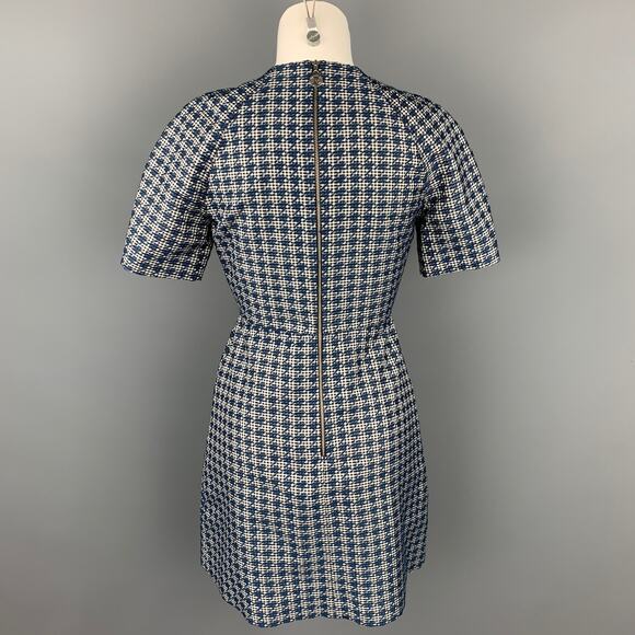 MAISON KITSUNE Size 4 Blue Gingham Polyester Blend Sleeveless Dress - Picture 4 of 6